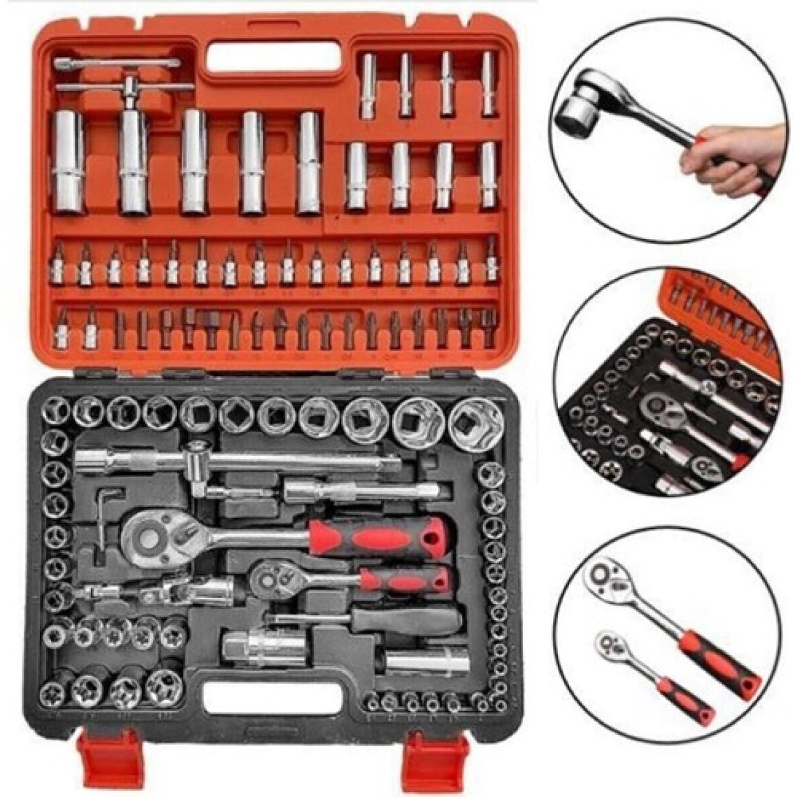 NewStar 108 Pcs Crv Çeliği Profesyonel Parlak Lokma Takımı 1/2-1/4 (108 Parça)