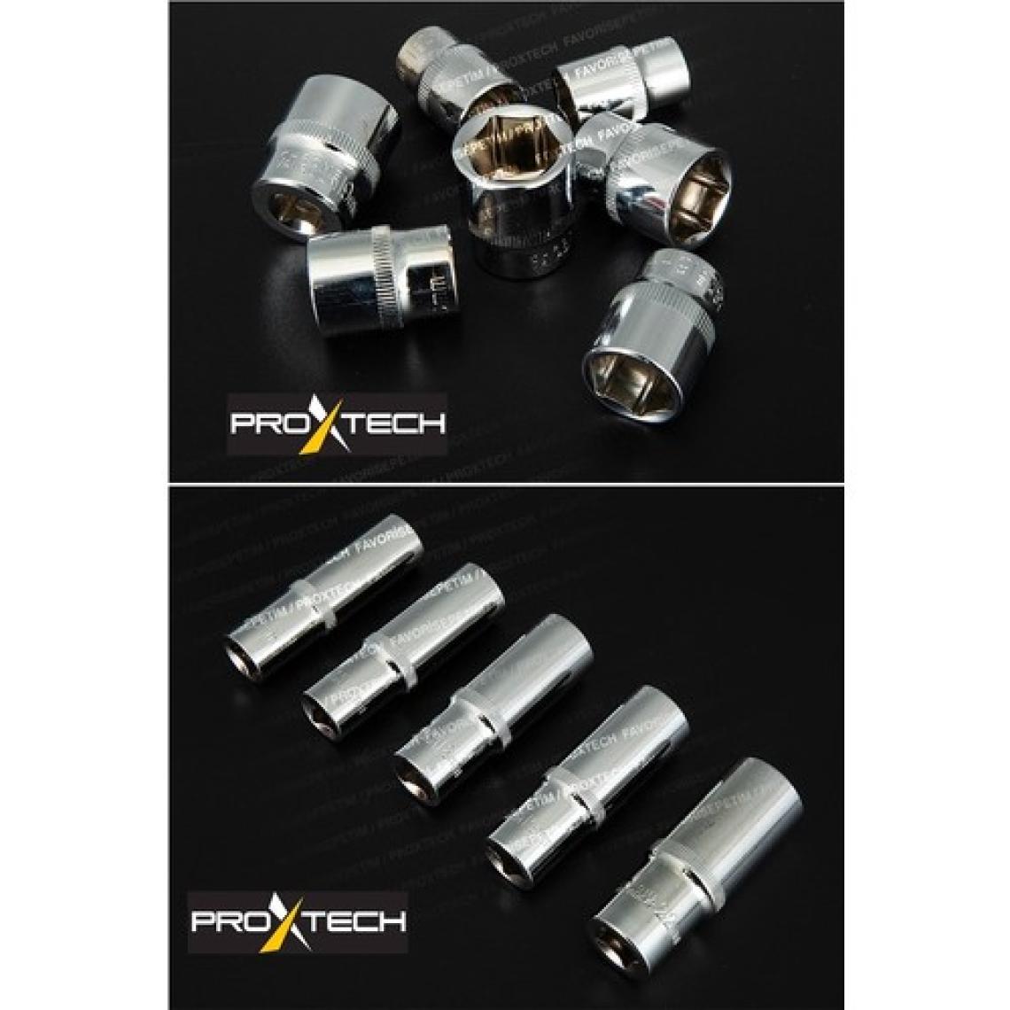 Proxtech  Profesyonel 112 Parça Çok Fonksiyonlu 1/2 ve 1/4 Cırcırlı Lokma Anahtar Takımı Bits Uç Penseli Set