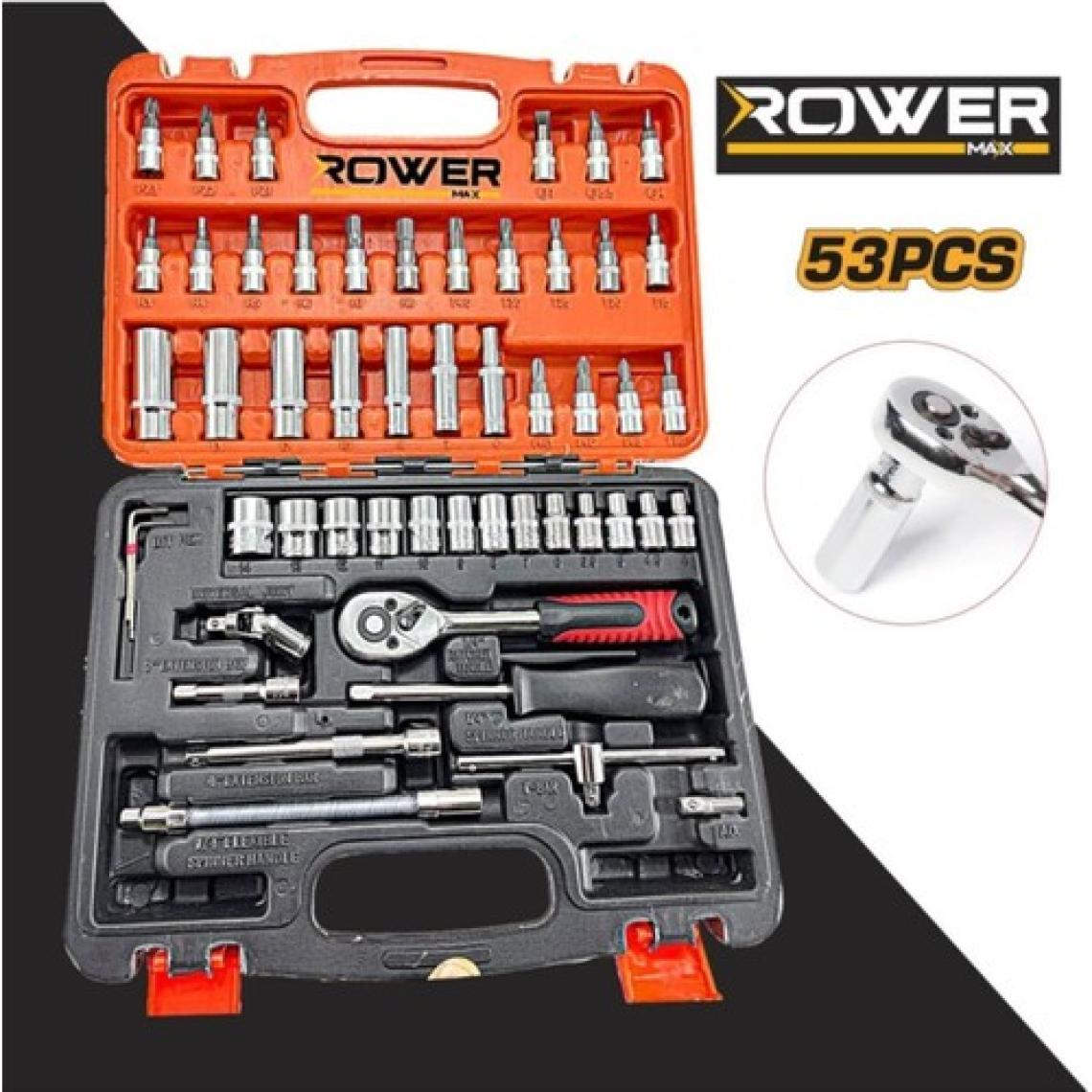 Rower Max 1/4 Cırcırlı Lokma Anahtar Takımı Bits Uç Seti 53 Parça