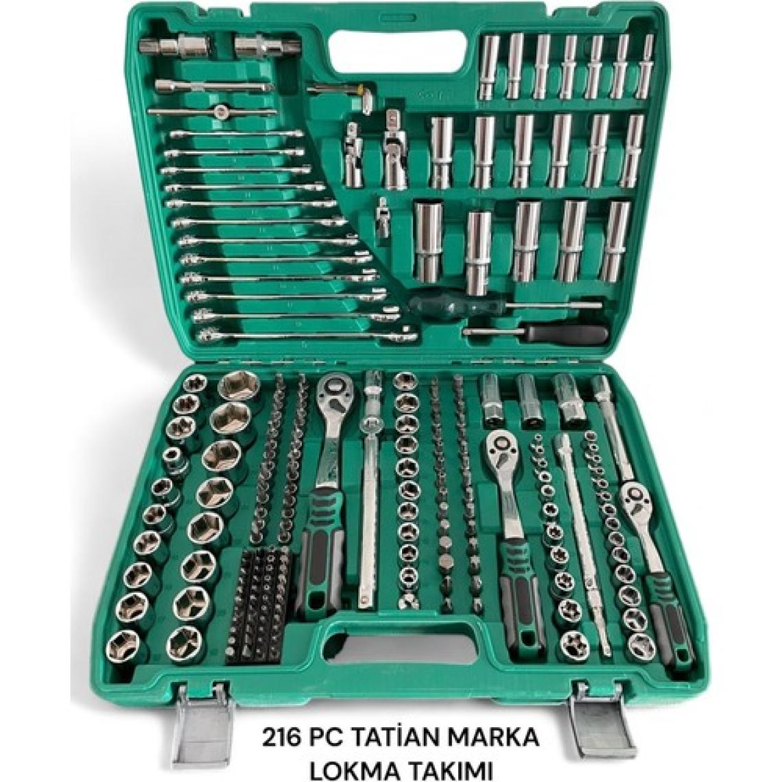 Ekinler Tam Profesiyonel 72 Diş Eğik Cırcır 216 Parça Lokma Takımı Oto Tamirci Tam Set
