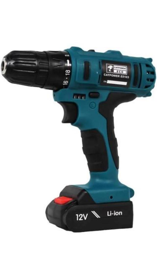 CATPOWER  E5103 Li-Ion Çift Akülü Vidalama Şarjlı Matkap 12V 1.5AH