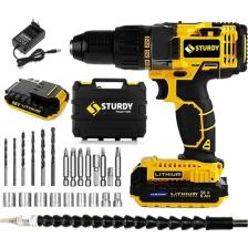 Sturdy 58V 6AH Metal Sanzumanlı NEW SERİ Setli Darbeli Li-ion Çift Akülü Matkap 27 Parca Setli