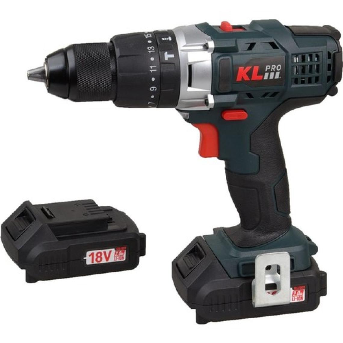 KL Pro  Kldm1820 18Volt/2.0Ah Li-İon Çift Akülü Profesyonel Darbeli Matkap