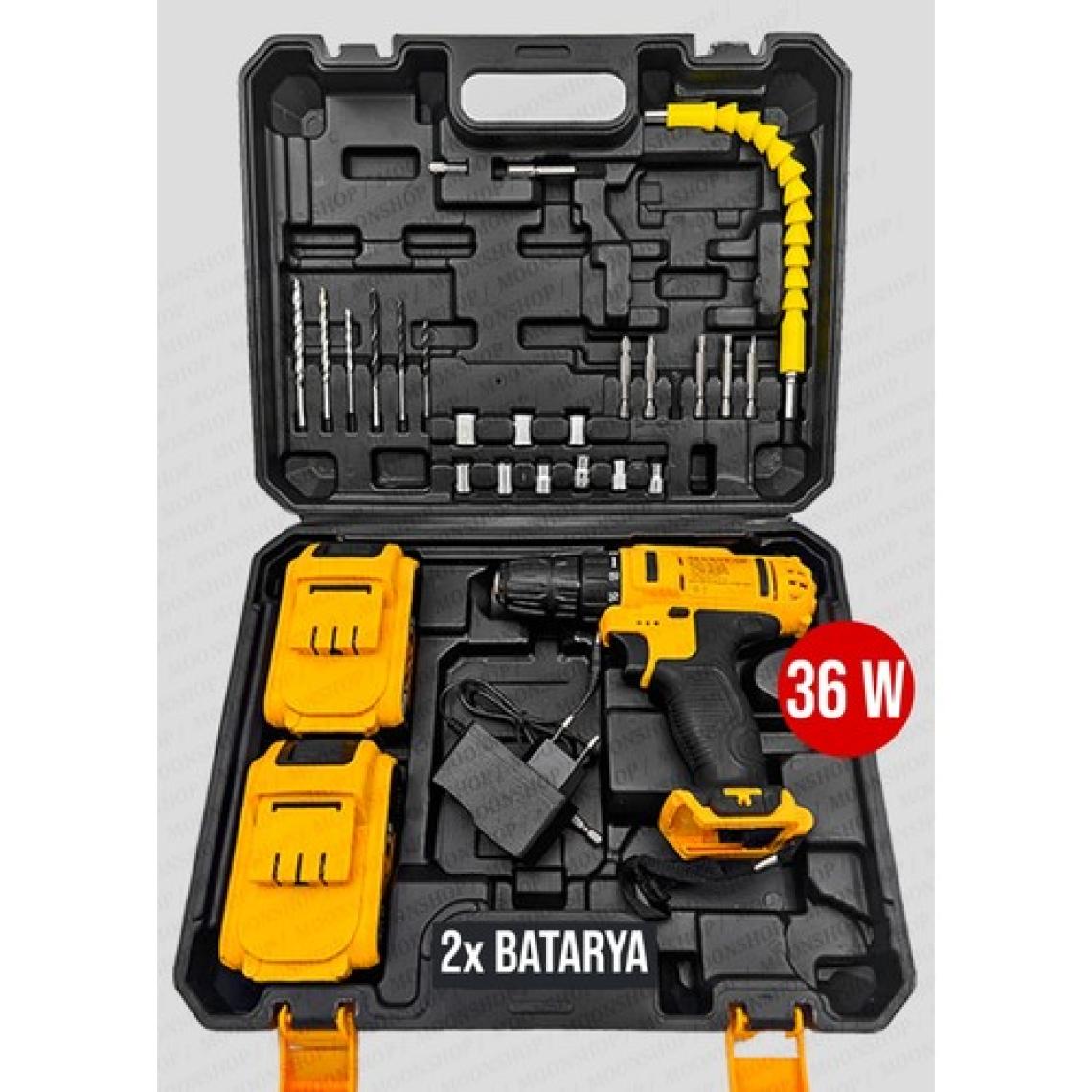 Maxstar Darbesiz 36 V Lı-On Çift Akülü Şarjlı Matkap Vidalama Full Setli Çantalı