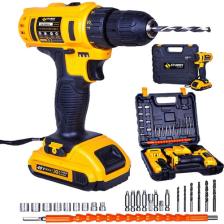 Sturdy Power Tools 46 Volt 5.0 Amper Çift Akülü 24 Parça Uç Setli Şarjlı Vidalama Matkap