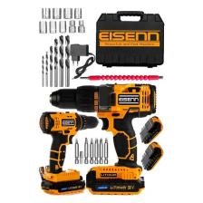 Eisenn Germany Technology S- Viano 58 V 6 Ah Darbeli Samsung Çift Akülü Vidalama Matkap + 27 Pcs Set Hediye