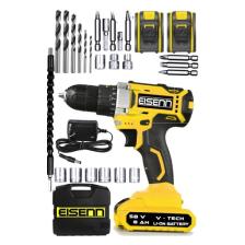 Eisenn Germany Technology Best 58 V 8 Ah Samsung Çift Akülü Vidalama Şarjlı Matkap + 27 Pcs Usta Seti