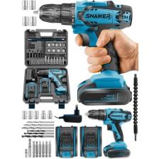 Snaiker Tx 12 V 1.2 Ah Darbesiz Metal Şanzıman Çift Akülü Şarjlı Vidalama Matkap + 24 Parça Set