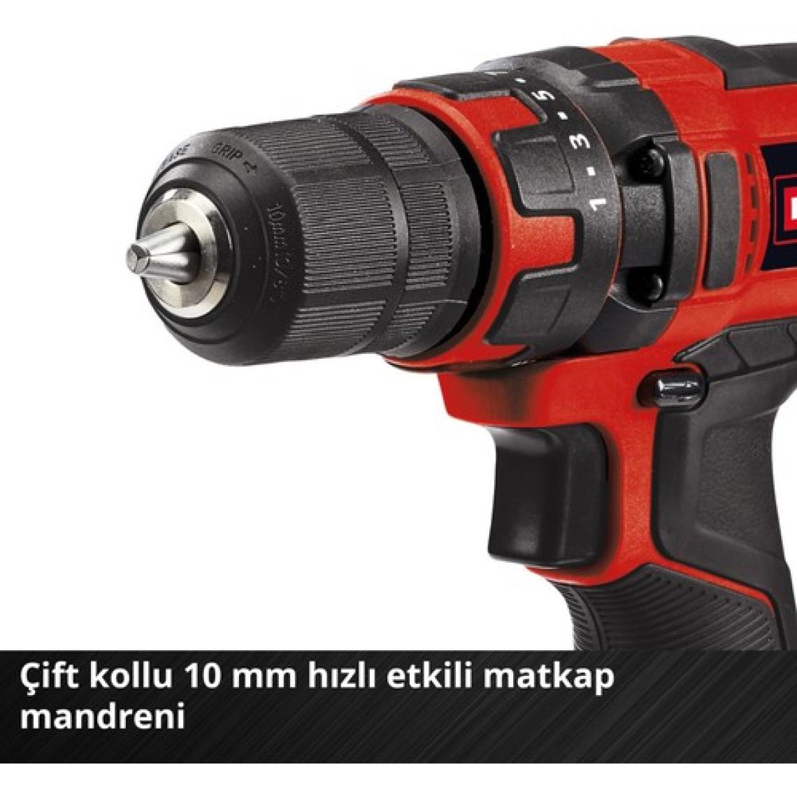 Einhell Akülü Vidalama TC-CD 18/35 Li-Solo Power X-Change (Li-Ion, 18 V, 550 dak.-1, 35 Nm, 10 mm mandren, akü ve şarj cihazı dahil değildir) - 4513927
