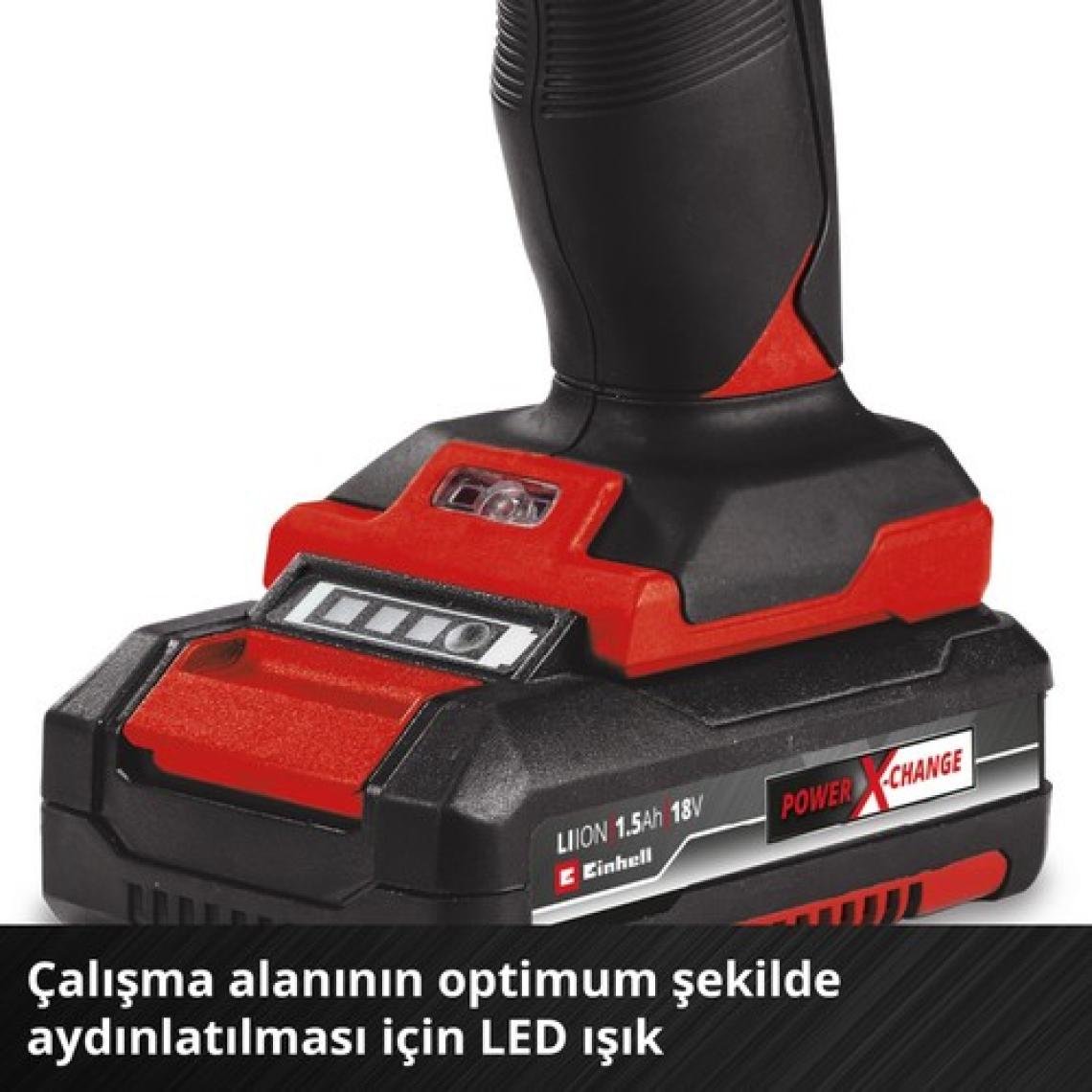 Einhell Akülü Vidalama TC-CD 18/35 Li-Solo Power X-Change (Li-Ion, 18 V, 550 dak.-1, 35 Nm, 10 mm mandren, akü ve şarj cihazı dahil değildir) - 4513927