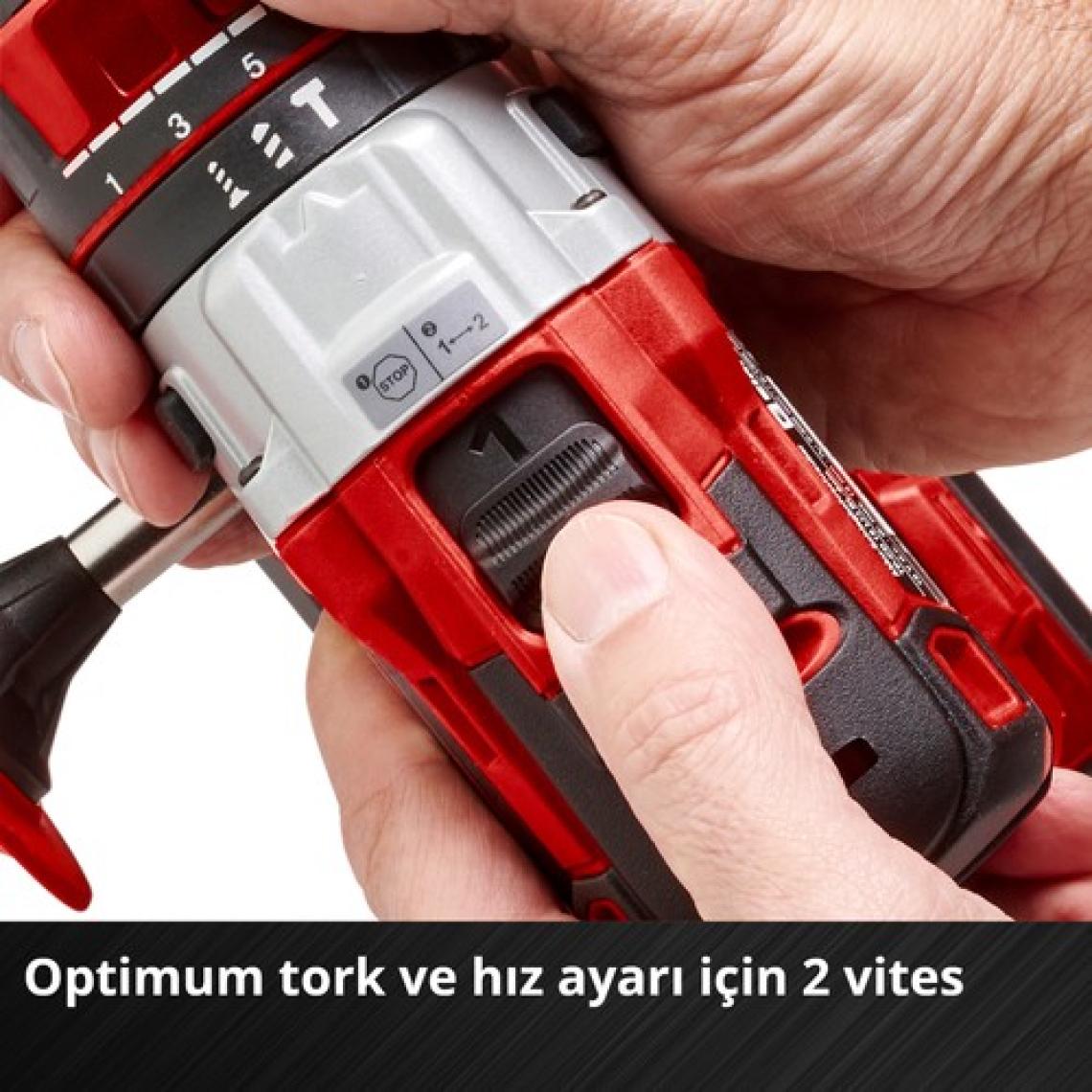 Einhell Profesyonel Akülü Darbeli Vidalama TE-CD 18 Li-i BL Solo Power X-Change (18 V, Darbe Fonksiyonu, Kömürsüz, 60 Nm, 2 Vites, 13 mm Metal Mandren, LED Işık, akü dahil değildir) - 4513860