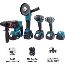 Dawreek  Beşli Set MK800 (Power Bank LED 13MM Ç.mandren+S.sıkma+Ş.spral+Ş.hilti)