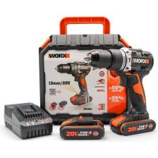 Worx WX352 20 Volt/2.0 Ah Li-Ion Çift Akülü Kömürsüz  Şarjlı Darbeli Matkap