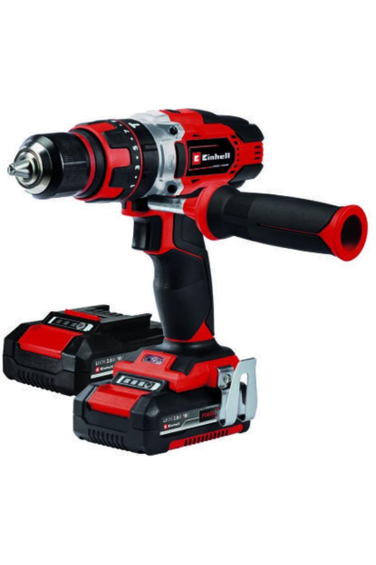 Einhell Akülü Darbeli Vidalama TE-CD 18/48 Li-i Kit Power X-Change (18 V, 48 Nm, darbeli delme fonksiyonu, 13 mm mandren, 2 vites, çanta, 2x 2,0 Ah akü + şarj cihazı dahildir) - 4513935