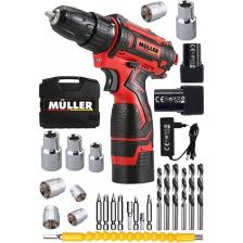 Müller Germany Ex-Torq 58 V 6 Ah Otomatik Korumalı Metal Şanzuman Çift Akülü Şarjlı Matkap 27 Parça Set