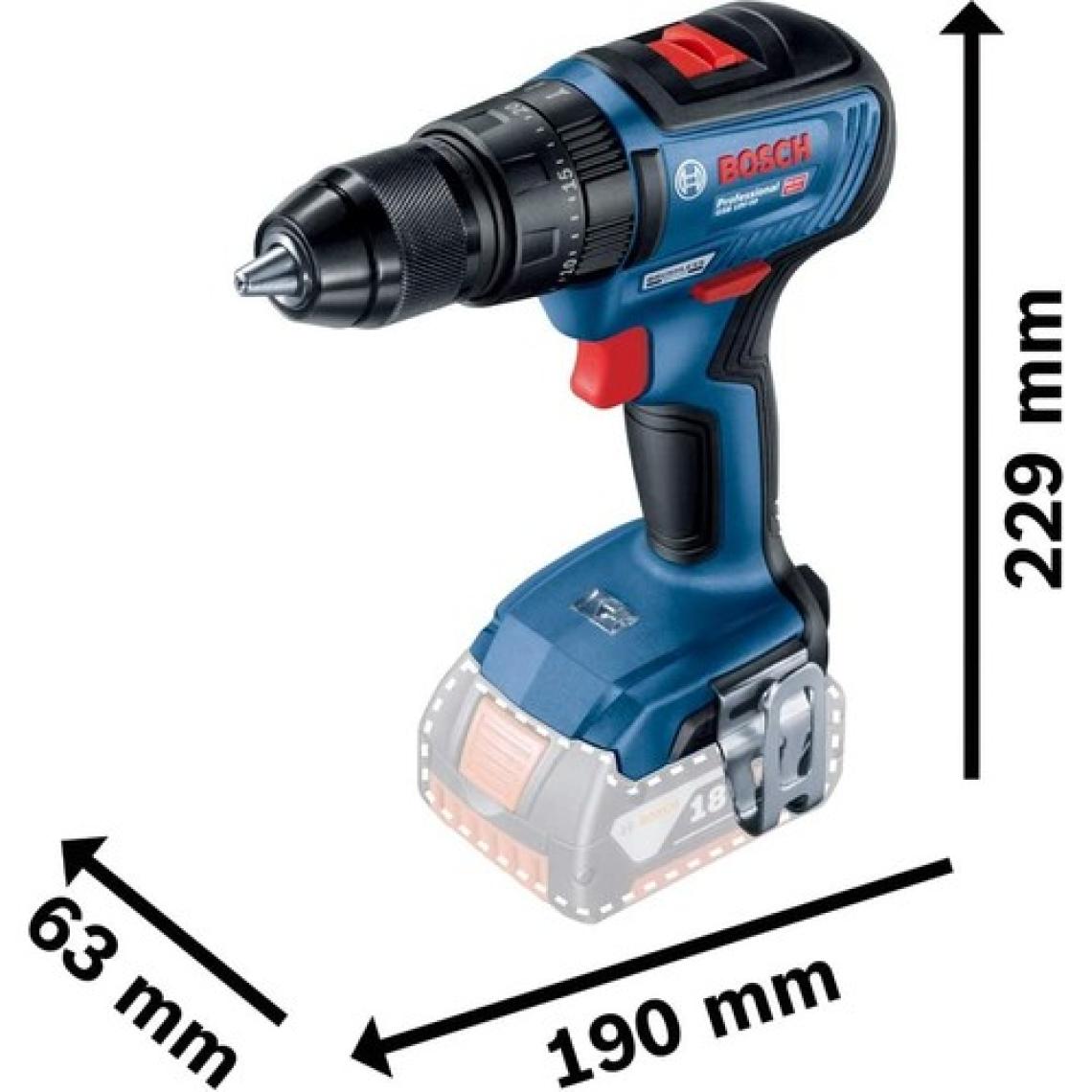 Bosch GSB 18V-50 2x2 Ah Akülü Darbeli Vidalama Makinesi