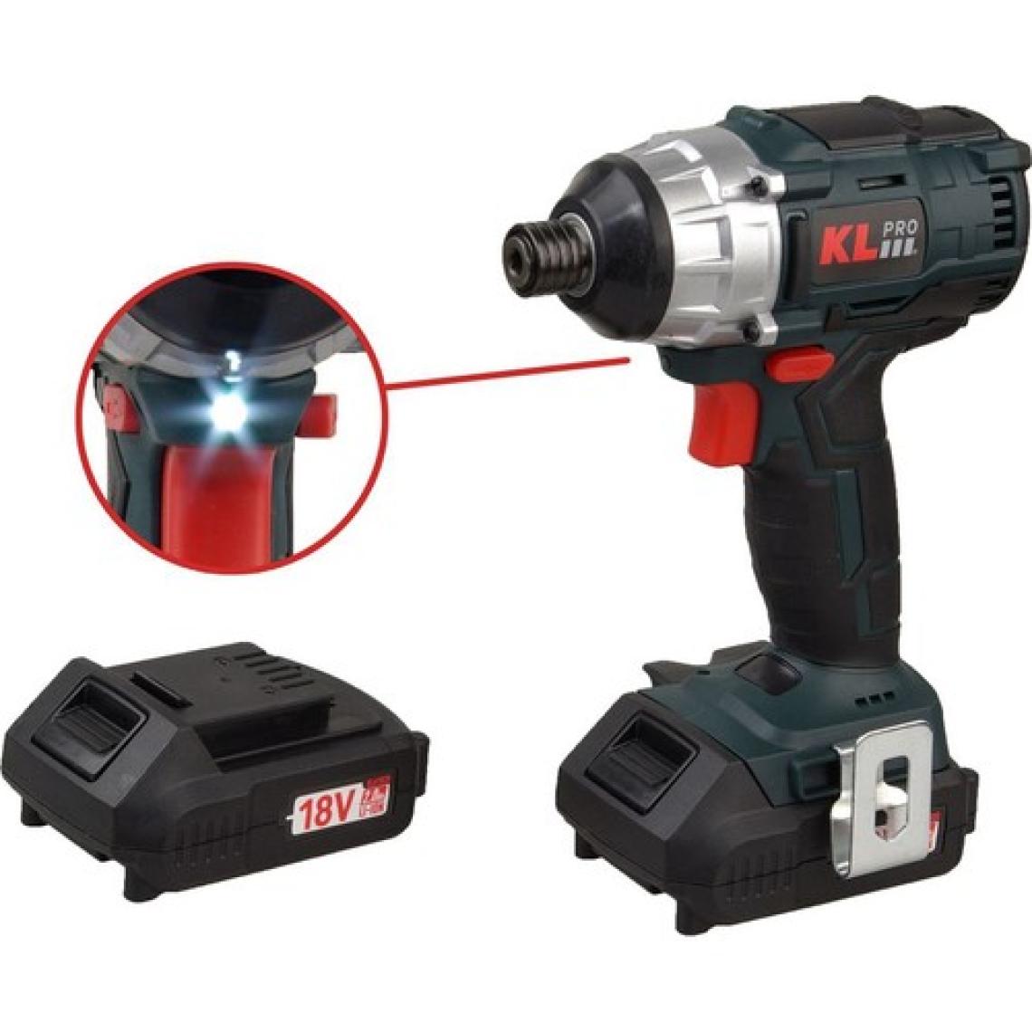 Klpro Kldv1820B 18Volt/2.0Ah Li-İon Çift Akülü Kömürsüz Profesyonel Darbeli Tornavida