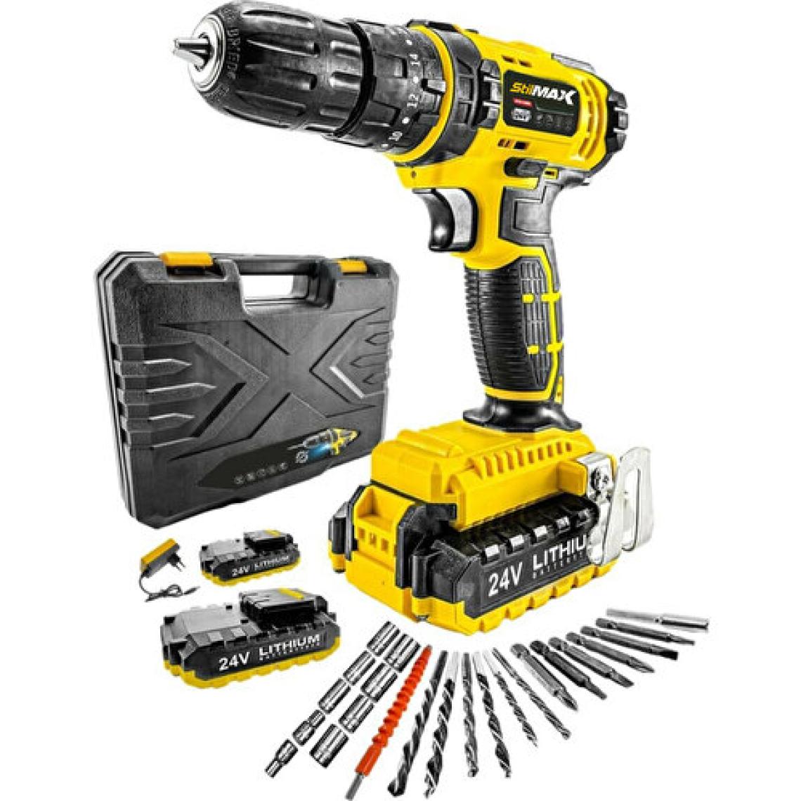Stilmax STM1069  24 V Çift Akülü Şarjlı Vidalama Darbeli Matkap Çantalı Set