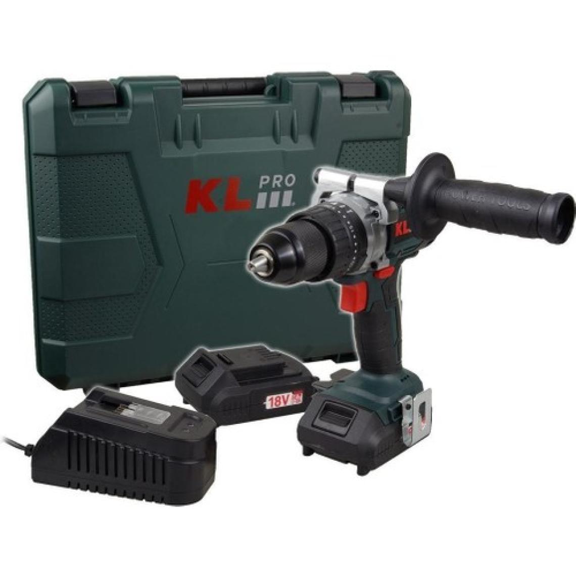 KLpro KLDM18B 18 V Çift Akülü Kömürsüz Darbeli Matkap