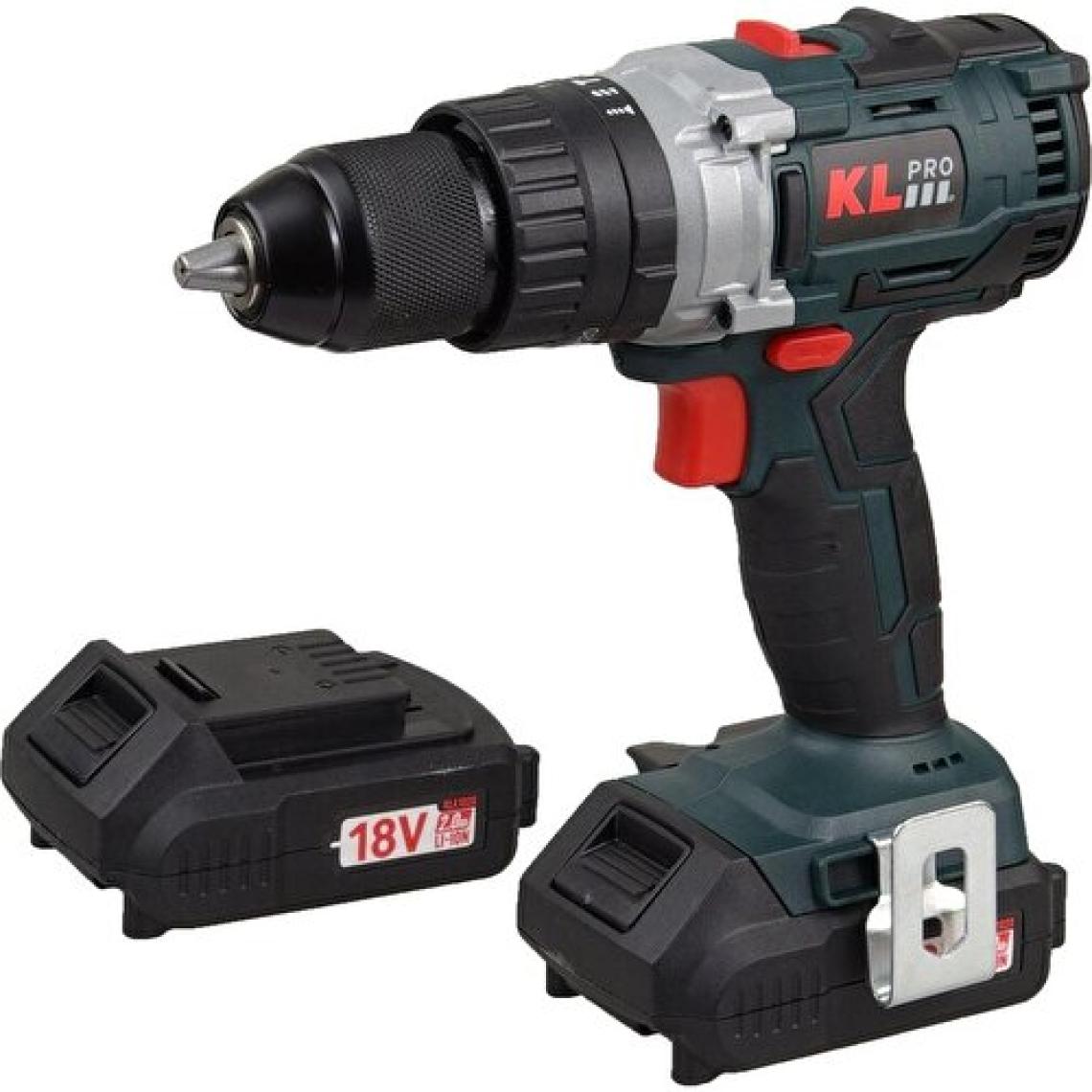 KLpro KLDM18B 18 V Çift Akülü Kömürsüz Darbeli Matkap