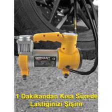 Germany Style 12 V Araba Oto Araç Lastik Şişirme Pompası 150 Psi Metal Gövde Kompresör
