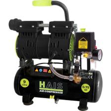 Haıs 9 Litre Sessiz Yağsız Hava Kompresörü 0,75 Hp