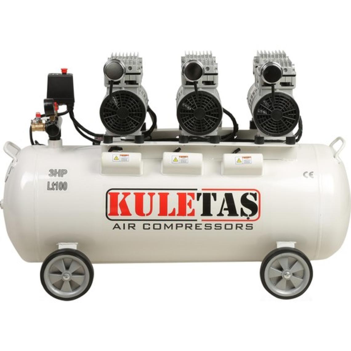Kuletaş Süper Sessiz Yağsız Kompresör 100 Litre 3 Hp