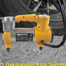 Germany Style 12 V Araba Oto Araç Lastik Şişirme Pompası 160 Psi Metal Gövde  Kompresör
