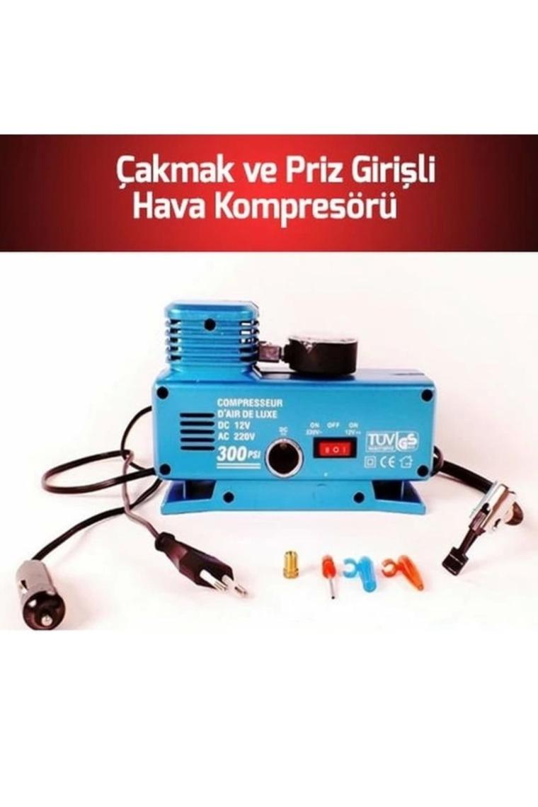 Germany Style Sega 220 Volt-12 Volt 250 Psi Psi Kompresör Lastik Hava Şişirme Oto Pompası