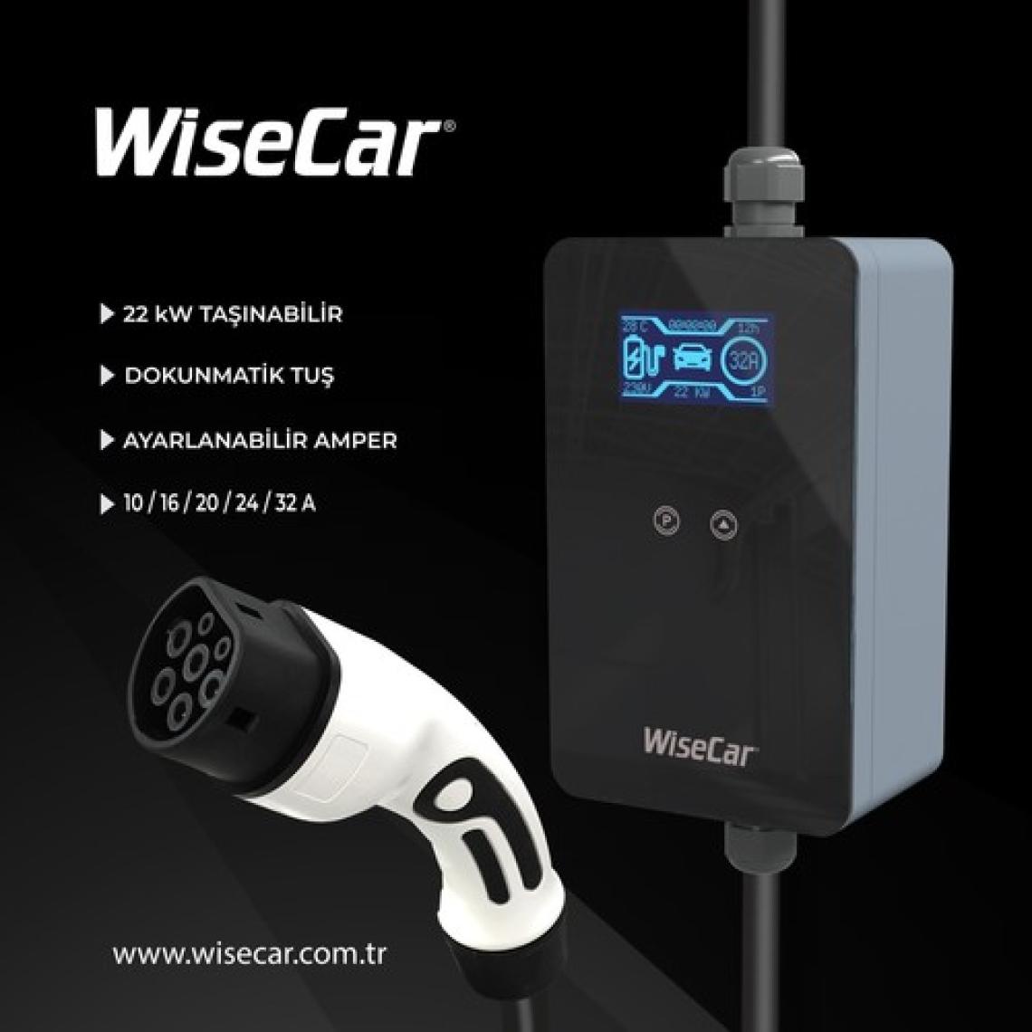 WiseCar 22 kW & 11 kW Taşınabilir Elektrikli Araç Şarj Cihazı WTP3