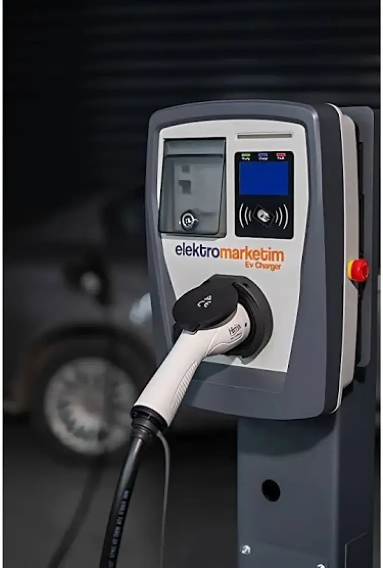 Elektro Marketim EMEV-22-3F32-PT2 22KW 3 Faz Tip Elektrikli Araç Şarj Istasyonu