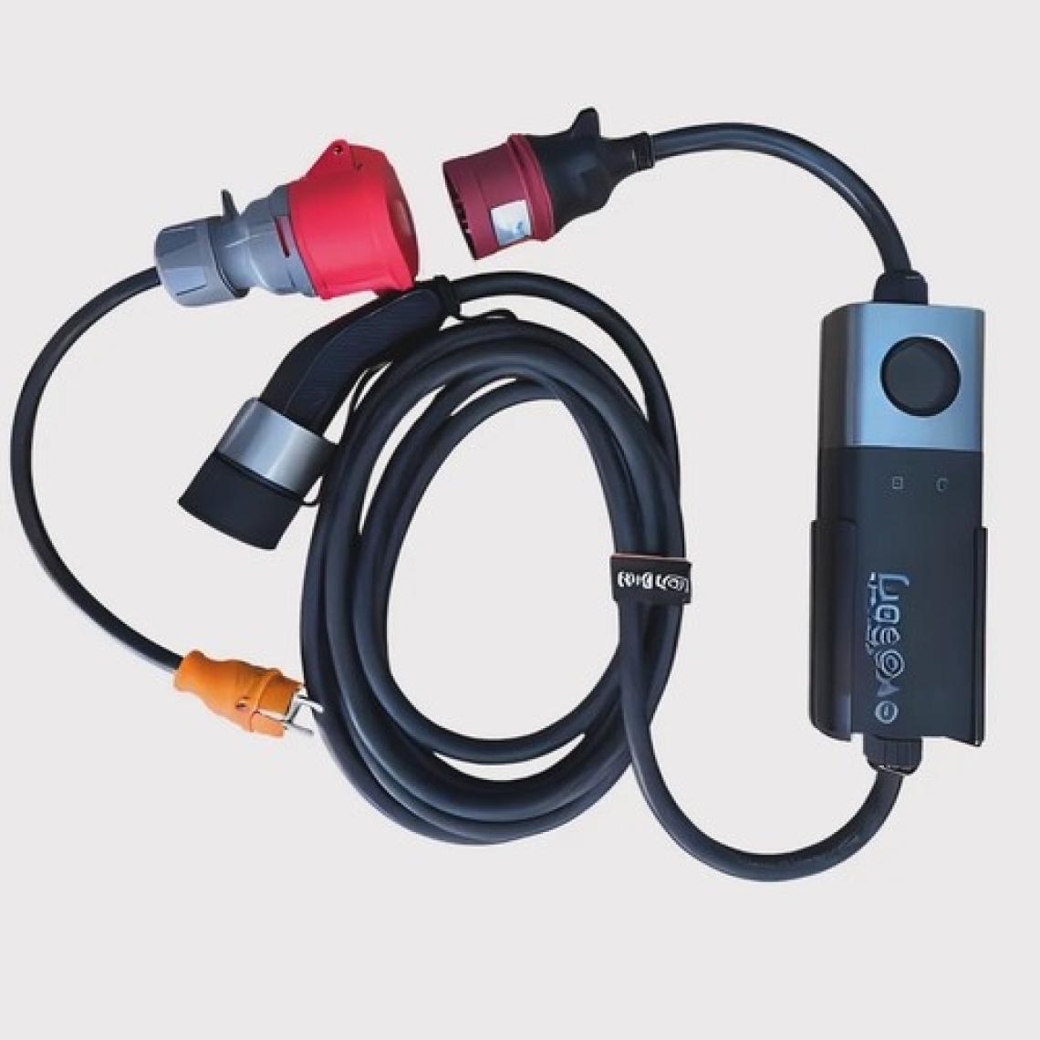 Evoşarj EvoMobil Elektrikli Araç Mobil Taşınabilir Şarj Istasyonu Mobil Uygulama, Ekran, Akım ve Zaman Ayarlı,  22-11-7-3 KW