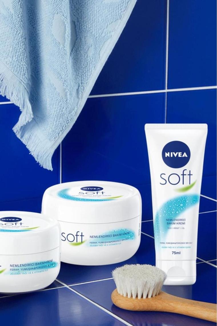 Soft Krem 200ml, Nemlendirici Bakım Kremi, Yüz, Vücut, El Bakım, X2 Adet