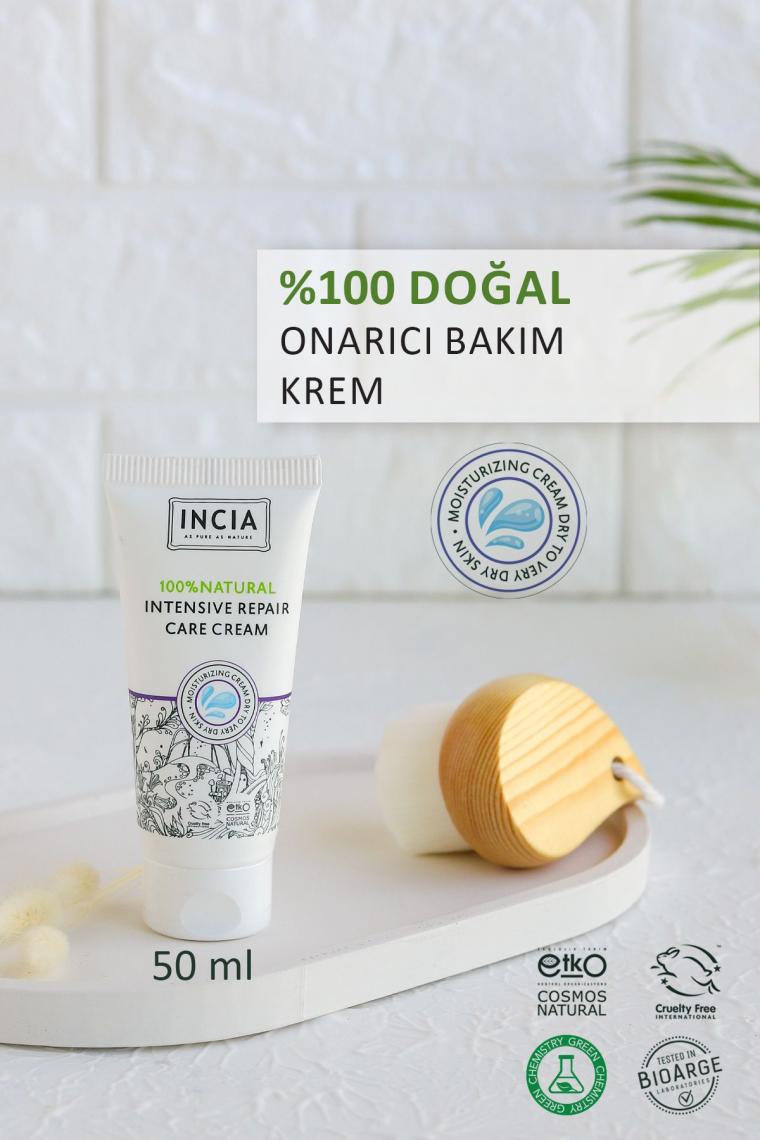 %100 Doğal Onarıcı Bakım Kremi Yoğun Nemlendirici Cilt Bakım Lavanta Avokado Shea Vegan 50 ml