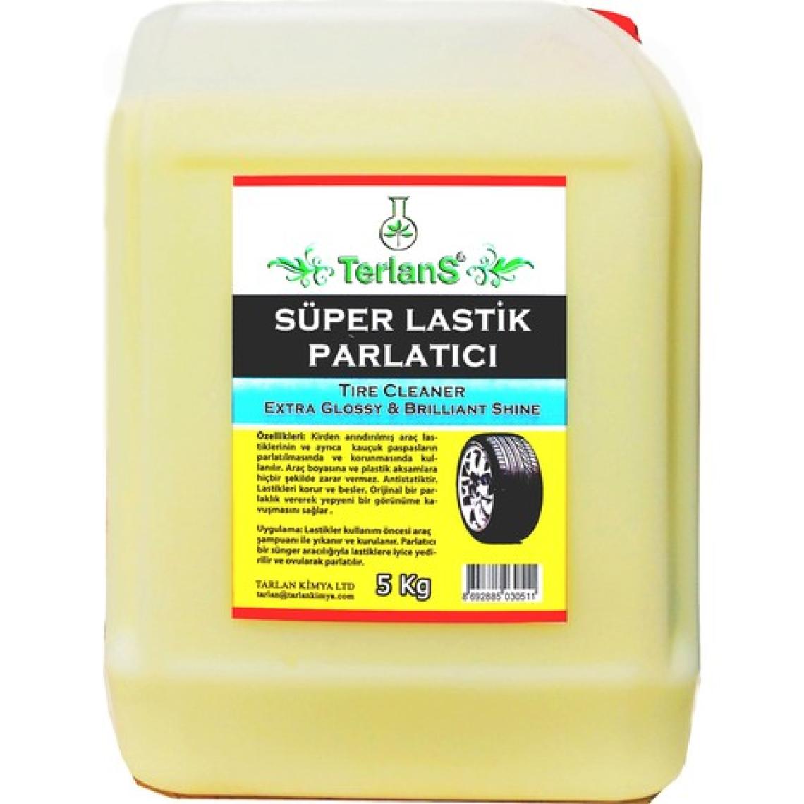 Terlans Lastik Parlatıcı JEL 5 Kg Extra Glossy + Uygulama Süngeri