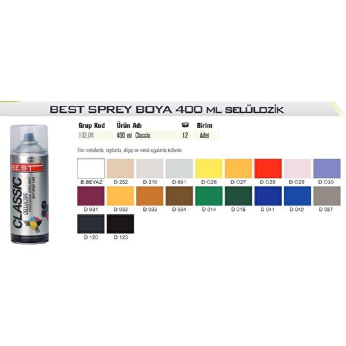 Best Classic Mor Sprey Boya 400 ml Tekli
