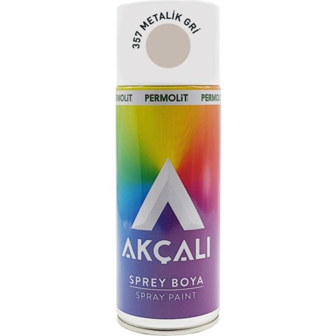 Akçalı Sprey Boya 400 ml Metalik Gri 357