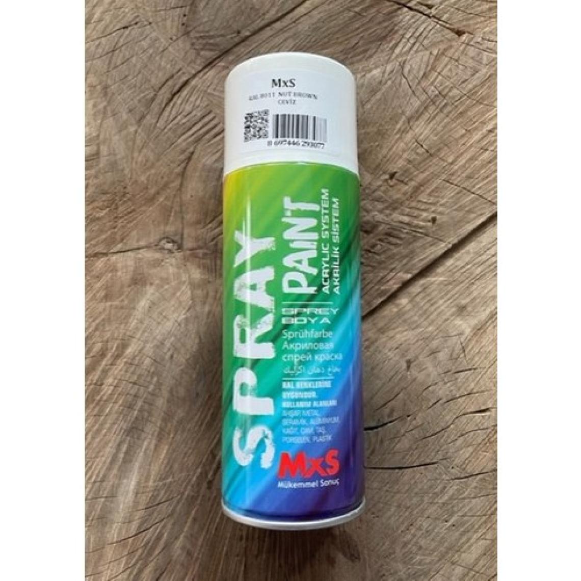 Mxs 400 ML Ceviz Renk Sprey Boya Yüksek Kalite Ahşap Metal Boyası