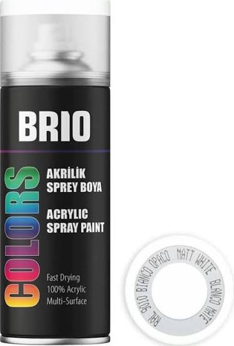 Brio Sprey Boya Akrilik Beyaz Mat B9010M 400Ml