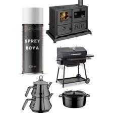 Replax Siyah Soba Mangal Isıya Dayanaklı 600° Sprey Boyası 400 Ml.