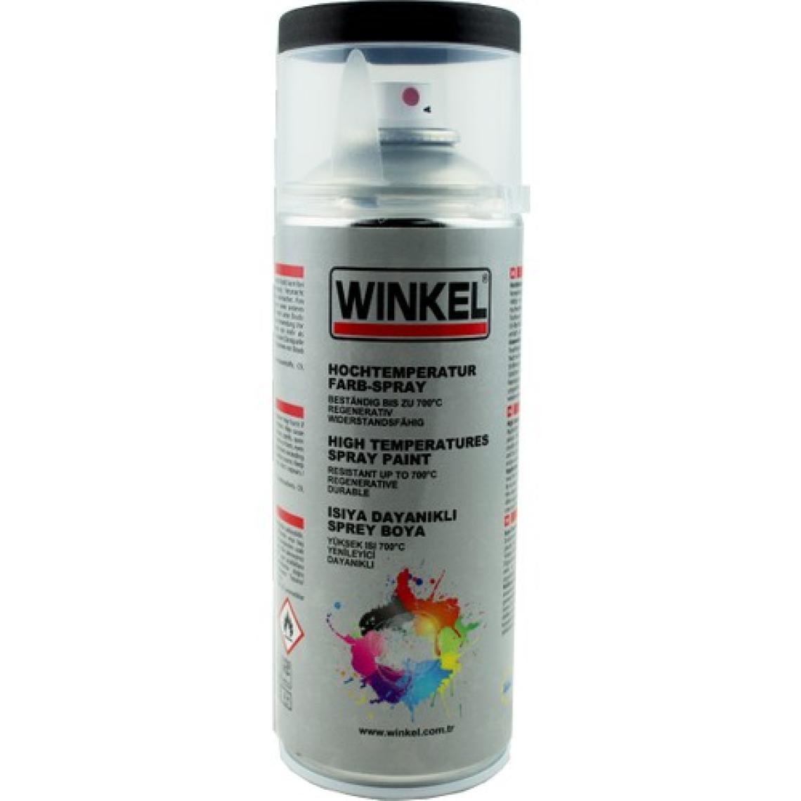 Winkel 700°C Isıya Dayanıklı Siyah Mat Sprey Boya 400 ml