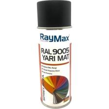 Raymax Akrilik Sprey RAL9005 Yarı Mat Siyah 400ML.MADE In Germany