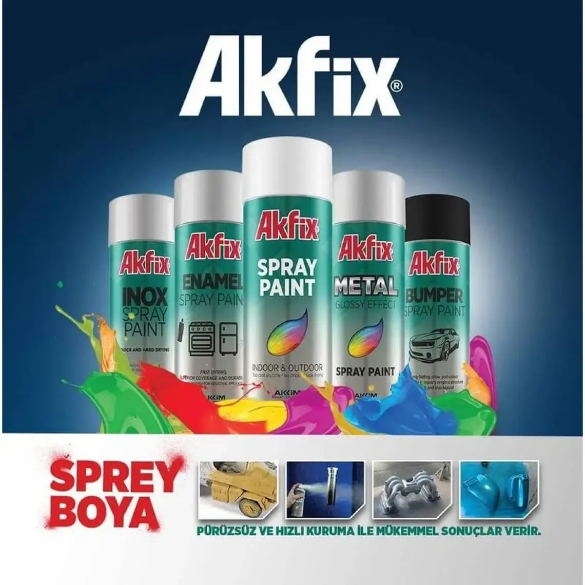 Akfix Akrilik Sprey Boya 400 ml