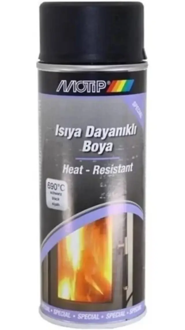690°c Isıya Dayanıklı Siyah Boya 400 Ml. Made In Germany