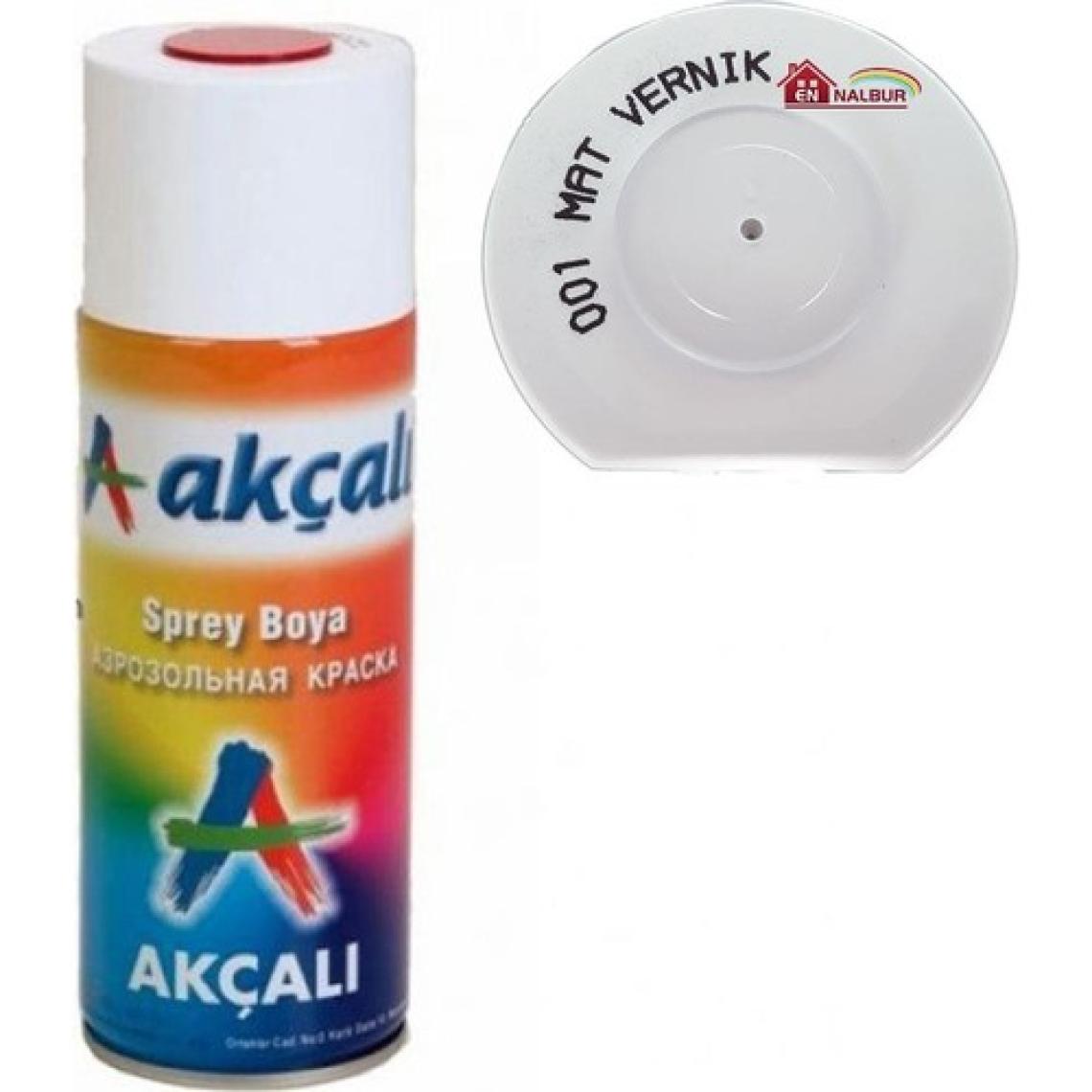 Akçalı Sprey Boya 400 001 Mat Vernik