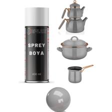 Replax Gri Tencere Tava Cezve Isıya Dayanıklı 500° Emaye Sprey Boyası 400 Ml