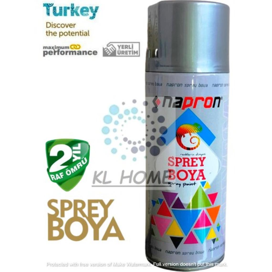 KL Metalik Gri Renk Uygun Büyük Boy 400 ml  Sprey Boya