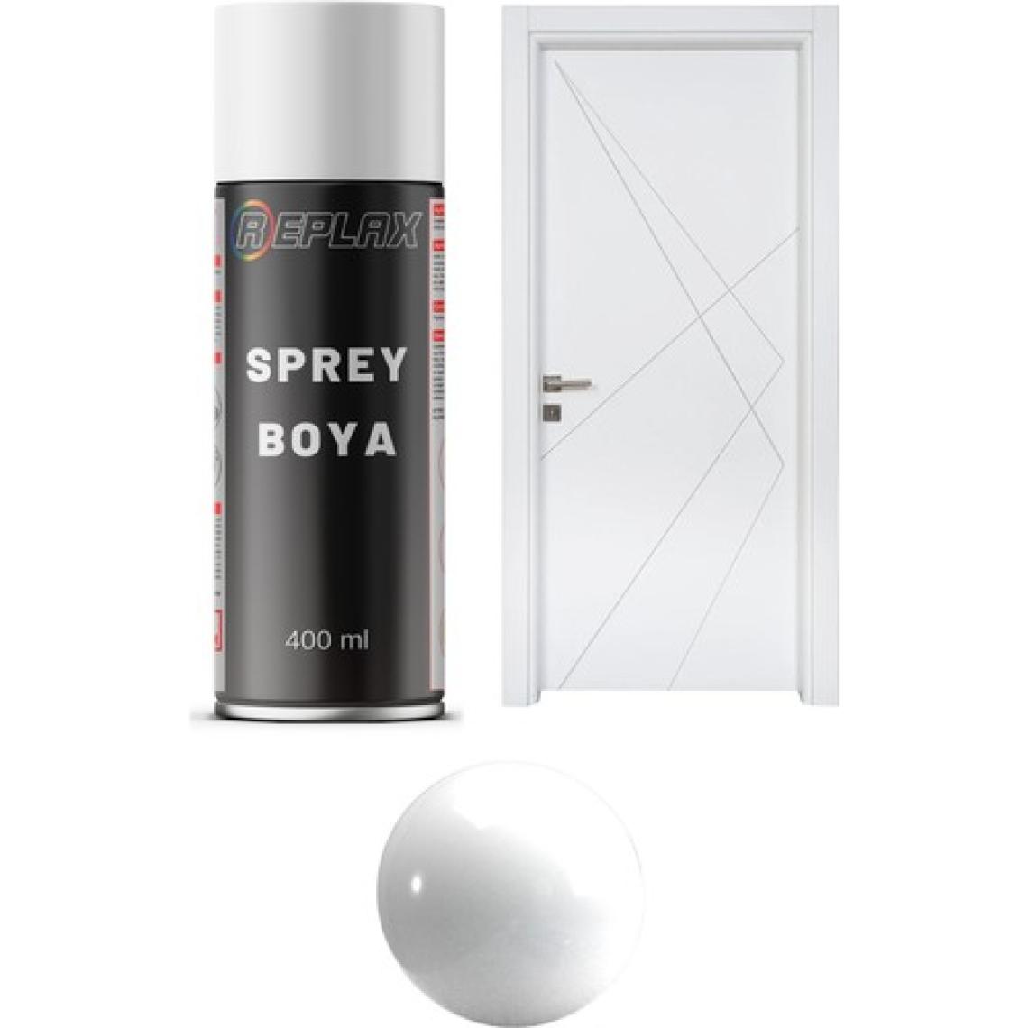 Replax Parlak Beyaz Amerikan Kapı Sprey Boyası 400 Ml