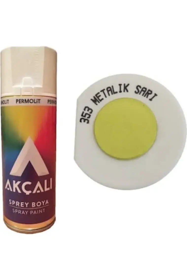 Akçalı Sprey Boya 400 ml Metalik Sarı 353
