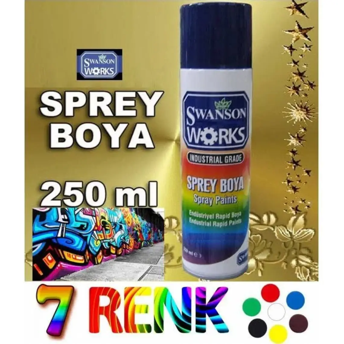 Swanson Works Sprey Boya GRİ 250 ml